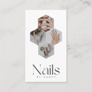 Nagelartiest Honingraat Foto Collage Qr Code Visitekaartje