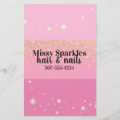 Nagelartiest manicure pedicure salon prijzenlijst flyer (Achterkant)