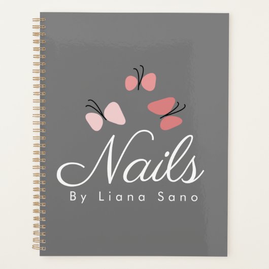 Nagelkunst Vlinders Afspraak Planner (Voorkant)