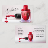 Nagelkunsten Technicus - Rode nagellak2 Visitekaartje (Voorkant / Achterkant)