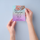 nagelkunstenaar business gepersonaliseerde flyer (Hand)