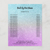 nagelkunstenaar business gepersonaliseerde flyer (Achterkant)