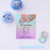 nagelkunstenaar business gepersonaliseerde flyer (Enkel)