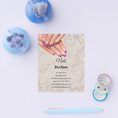 nagelkunstenaar business gepersonaliseerde flyer (Enkel)