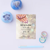 nagelkunstenaar business gepersonaliseerde flyer (Enkel)