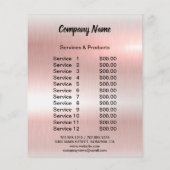 nagelkunstenaar business gepersonaliseerde flyer (Achterkant)