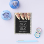 nagelkunstenaar business gepersonaliseerde flyer (Enkel)