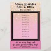 Nagelkunstenaar manicure pedicure salon prijstlijs flyer (Voorkant)