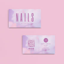 Nagelkunstenaar QR Code & Logo Paarse Holografisch