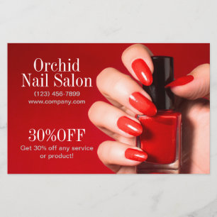 Nagellak Esthetisch Nail Salon prijslijsten Flyer