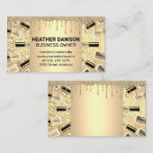 Nagellak Flessen | Goud Metaal Visitekaartje (Voorkant / Achterkant)