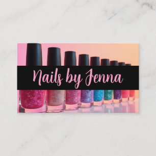 Nagellak flessen Nail Artist Manicurist Visitekaartje