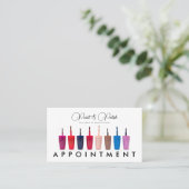 Nagellak Kleurenset Nagelsalon Afspraakkaart Afsprakenkaartje (Staand voorkant)