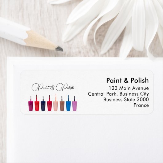 Nagellak set Nagelsalon retour adreslabel Etiket (Insitu)