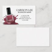 Nagellak splash | Dieprood Visitekaartje (Voorkant / Achterkant)