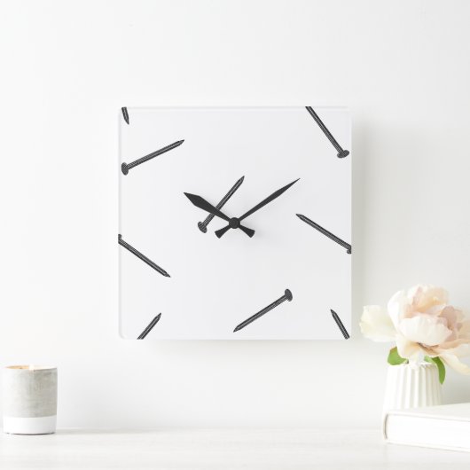 nagelpatroon vierkante klok (Huis)