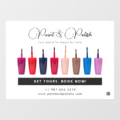 Nagelpoets Kleuren Set Nagelstudio Raamsticker (Vel)