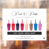 Nagelpoets Kleuren Set Nagelstudio Raamsticker (Vel 2)