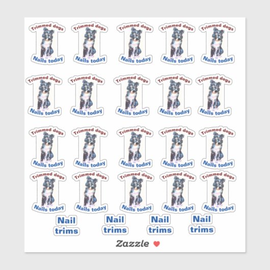 nagels bijgesneden sticker (Vel)