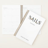nagels | Gold Blush Black Floral Typografie Planner (Display)