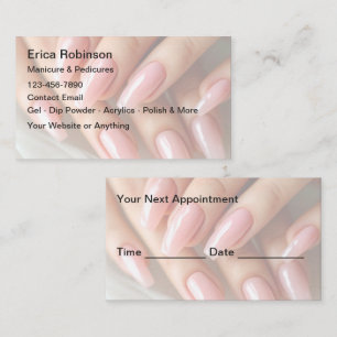 Nagels Manicure Creatieve Afspraakkaarten Visitekaartje