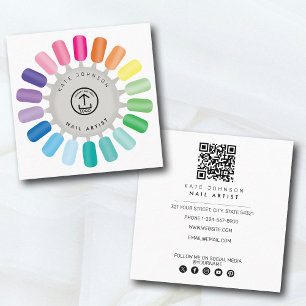 Nagels Manicure Pedicure Schoonheid Nagelkunstenaa Vierkante Visitekaartje