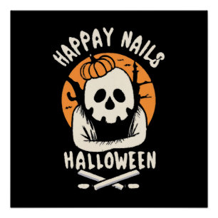 Nagels mooi maken voor Halloween Perfect Poster