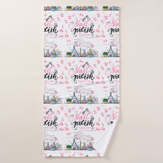 nagels salon decoreren stijl badhanddoek (Badhanddoek)