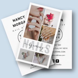Nagels Script Typografie 5 Foto Collage Logo Visitekaartje