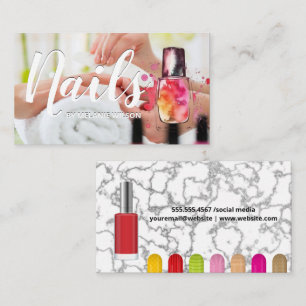 Nagels Variëteit Nagellak en Pers Visitekaartje