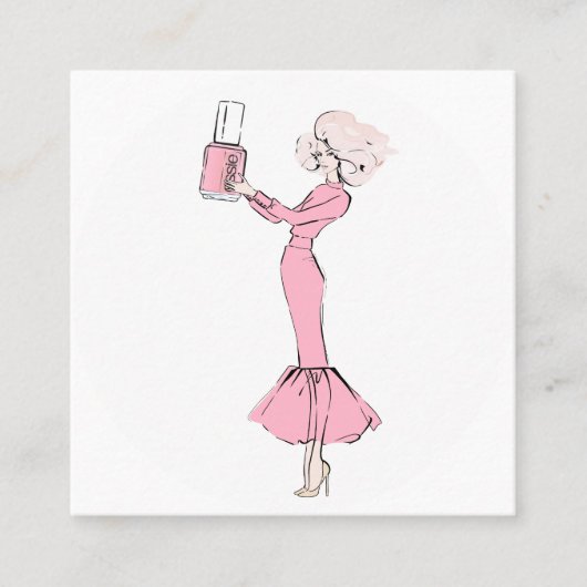 nagels vierkante visitekaartje (Voorkant)