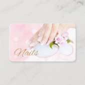 Nagels Zakelijke Kaarten Manicure Roze Visitekaartje (Voorkant)