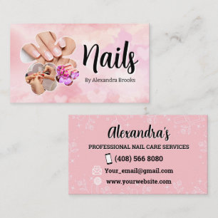Nagels Zakelijke Kaarten Persoonlijk Minimalistisc Visitekaartje