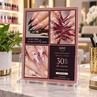 Nagelsalon Flyer | Elegante Nagelkunst Promotie 