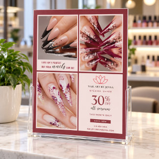 Nagelsalon Flyer | Elegante Nagelkunst Promotie 