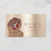 nagelsalon hand nagelt technicus diamant bu visitekaartje (Voorkant)