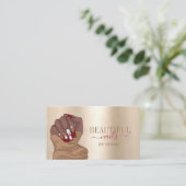 nagelsalon hand nagelt technicus diamant bu visitekaartje (Staand voorkant)