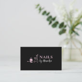 Nagelsalon Logo Afspraak Visitekaartje (Staand voorkant)