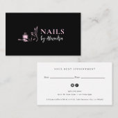 Nagelsalon Logo Afspraak Visitekaartje (Voorkant / Achterkant)