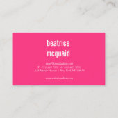 Nagelsalon Modern Girly Pink Visitekaartje (Achterkant)