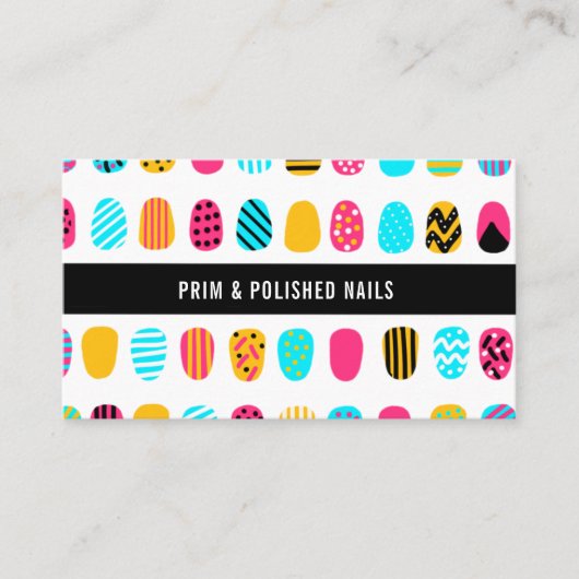 Nagelsalon Modern Girly Pink Visitekaartje (Voorkant)