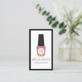 Nagelsalon Monogram Glitter Nagellak Visitekaartje (Staand voorkant)
