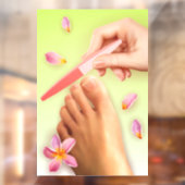 Nagelsalon Pedicure Bloem Realistisch  Raamsticker (Vel 2)