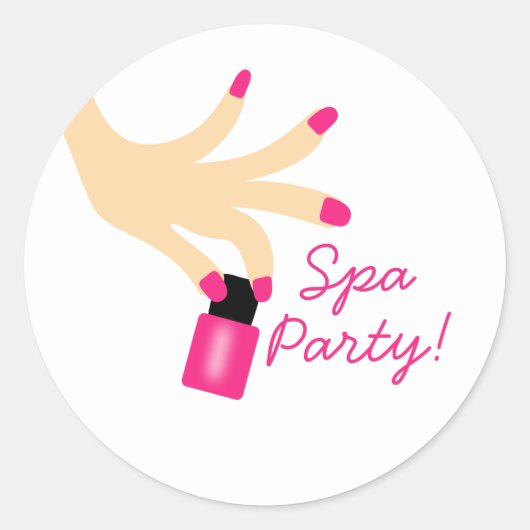 Nagelsticker voor Spa verjaardag of Bruids Bruilof Ronde Sticker (Voorkant)