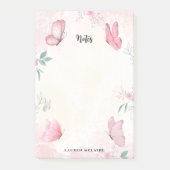 Nagelstudio Aangepaste Roze Vlinders Post-it® Notes (Voorkant)