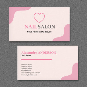 Nagelstudio - Roze Visitekaartje