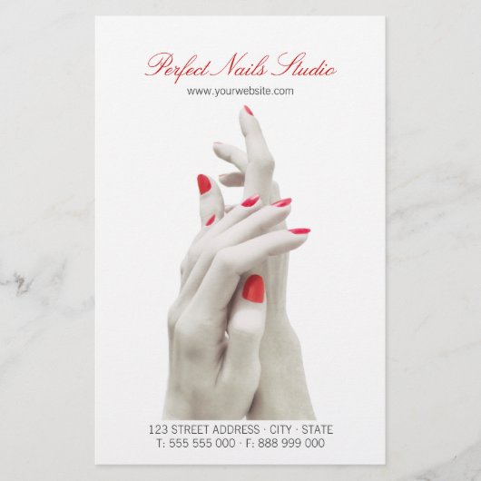 Nagelstudio Schoonheidscentrum flyer (Voorkant)