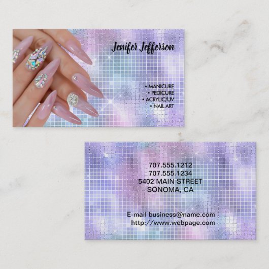 Nagelstudio Zakelijke Kaart (Voorkant / Achterkant)