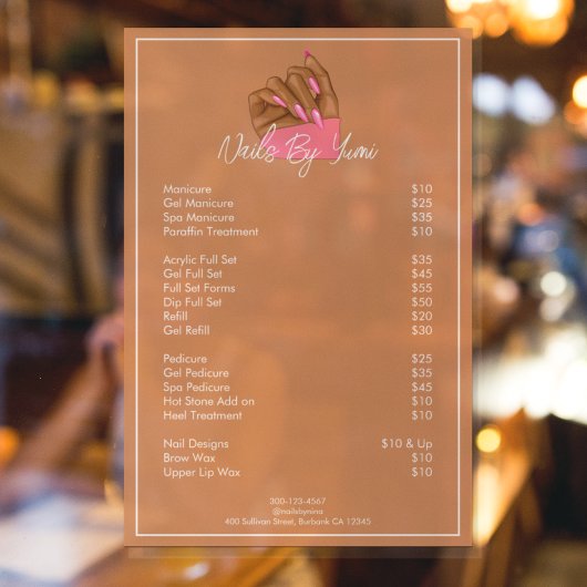 Nagelstylist Diensten voor Professionals in Salons Raamsticker