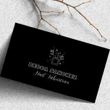 Nagelstylist Eenvoudige Minimaal Zakelijke Kaart